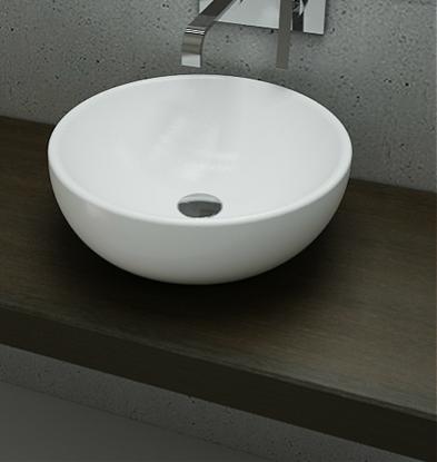 BOCCHI Parlak Beyaz Çanak Lavabolar