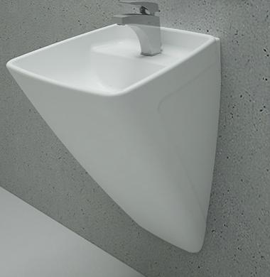 BOCCHI Parlak Beyaz Sütun Lavabolar