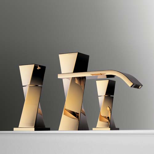 JÖRGER Altın Gövde 3 Delikli Ankastre Lavabo Bataryaları