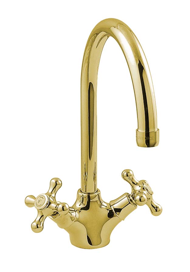 PORCELANOSA - NOKEN Altın Uzun Boyun Lavabo Bataryaları